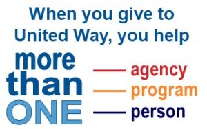 When you give to United Way, you help more than one graphic
